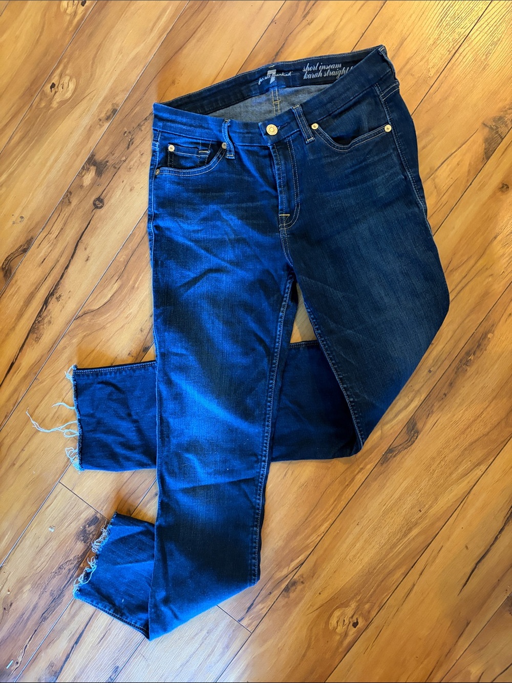 7 for all Mankind karah straight leg Jeans in Deep Blue - Women